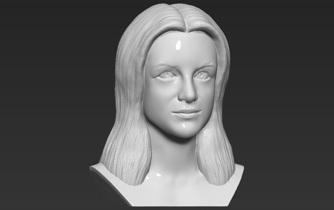 Britney Spears bust 3D printing ready stl obj formats 3D print model_10