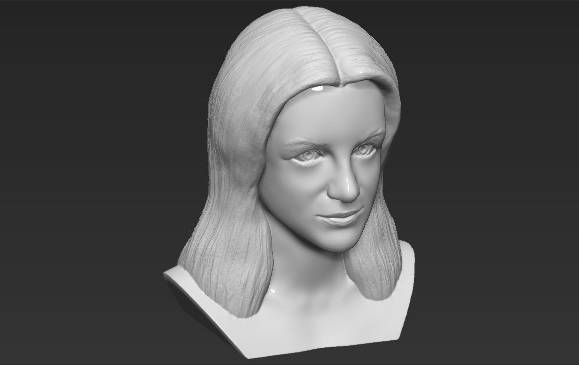 Britney Spears bust 3D printing ready stl obj formats 3D print model_12