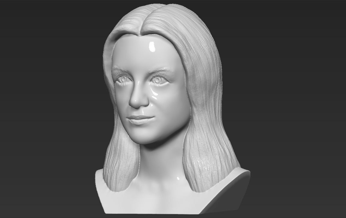 Britney Spears bust 3D printing ready stl obj formats 3D print model_2