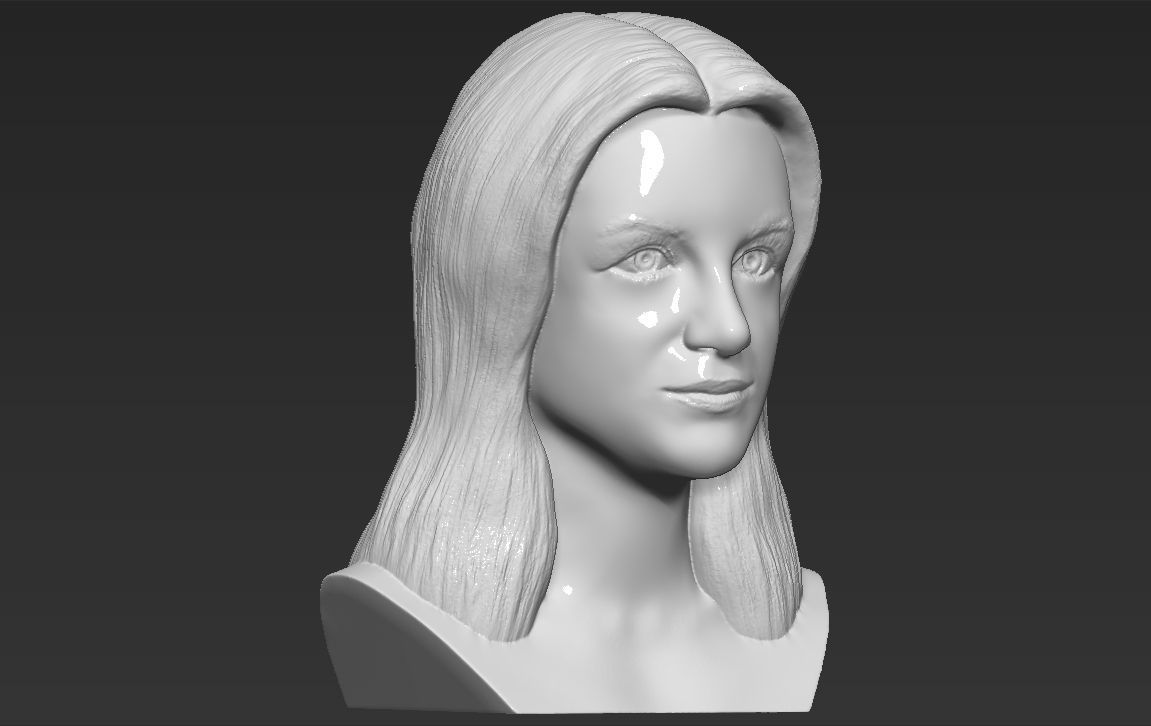 Britney Spears bust 3D printing ready stl obj formats 3D print model_9
