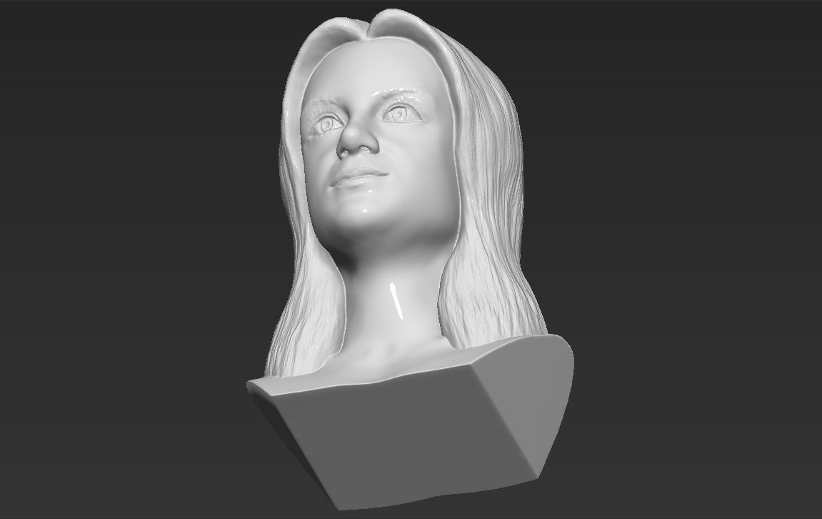 Britney Spears bust 3D printing ready stl obj formats 3D print model_22