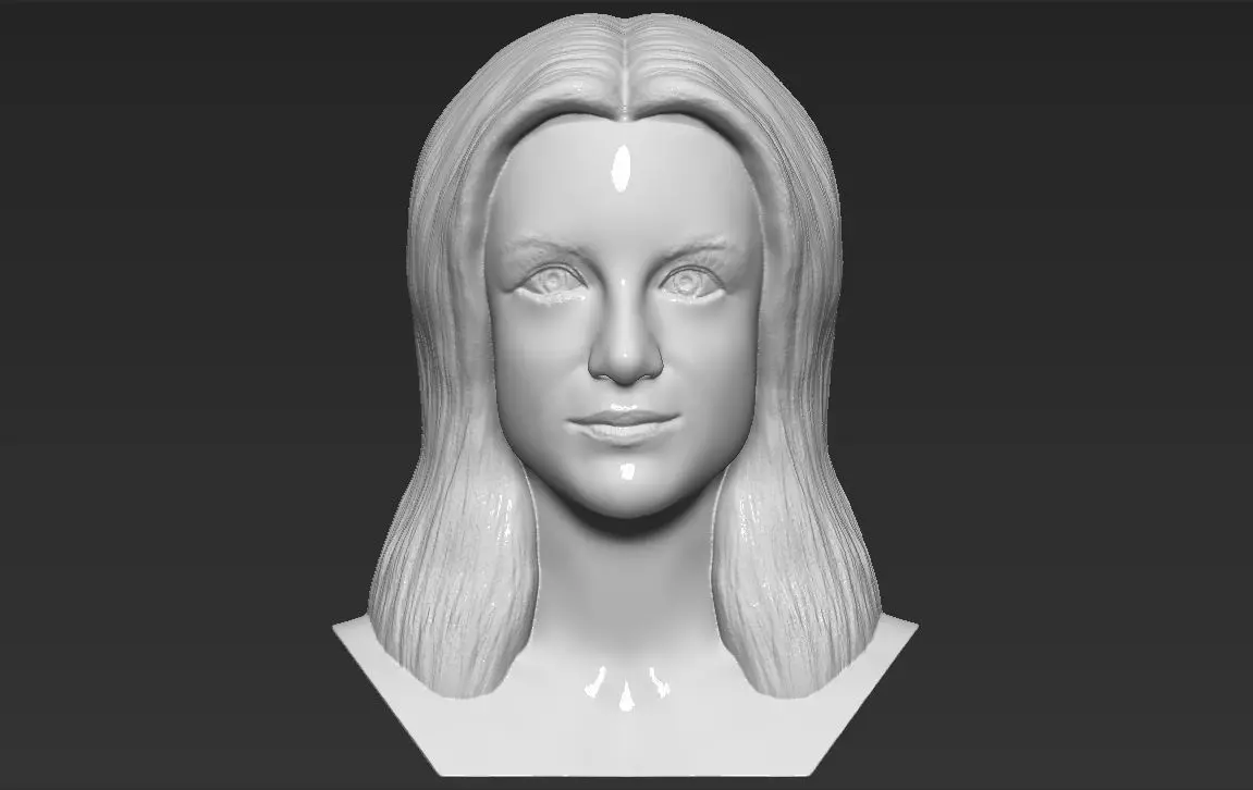 Britney Spears bust 3D printing ready stl obj formats 3D print model_0