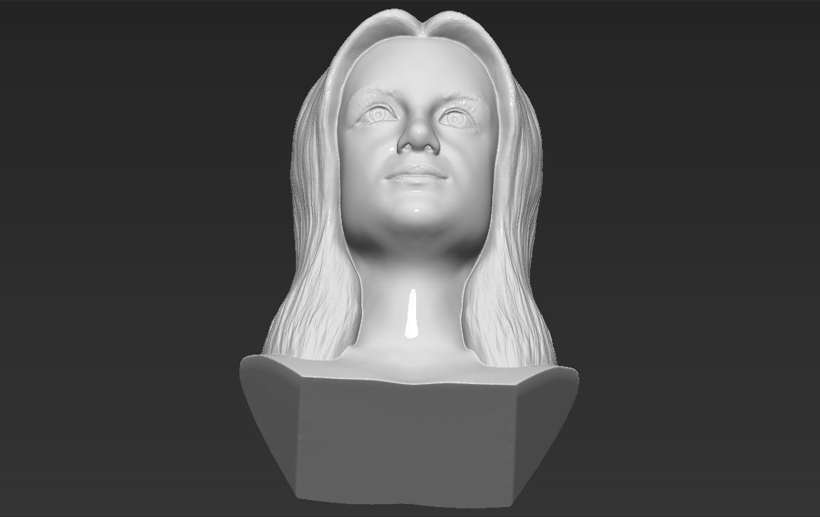 Britney Spears bust 3D printing ready stl obj formats 3D print model_23