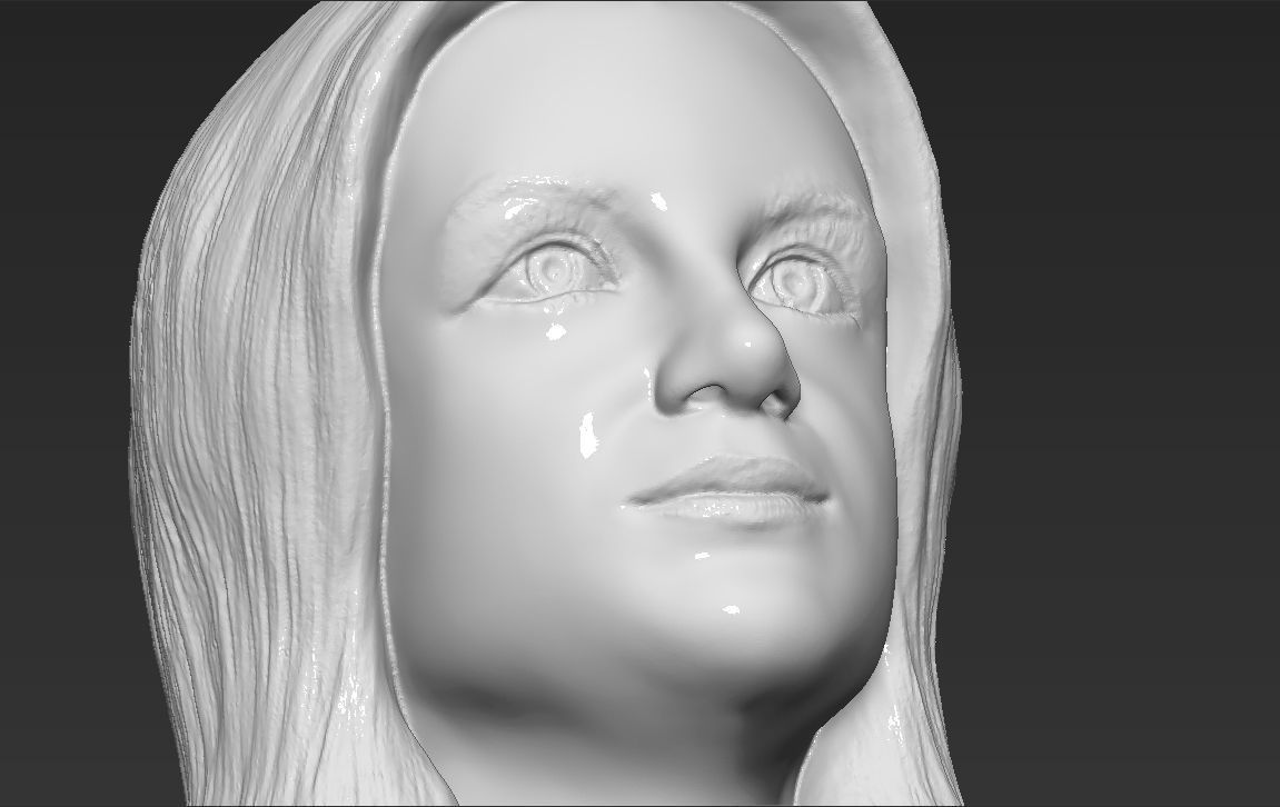 Britney Spears bust 3D printing ready stl obj formats 3D print model_18