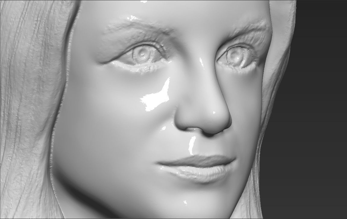 Britney Spears bust 3D printing ready stl obj formats 3D print model_16