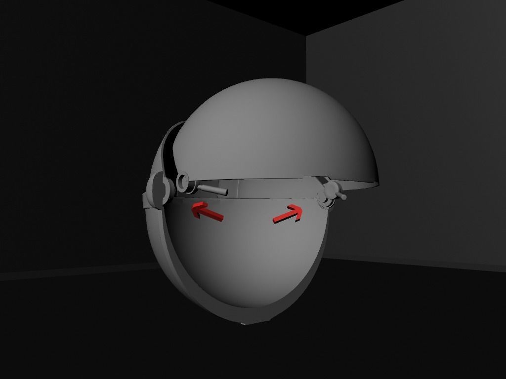 Baby Yoda with a double openable ball 3D print model_7