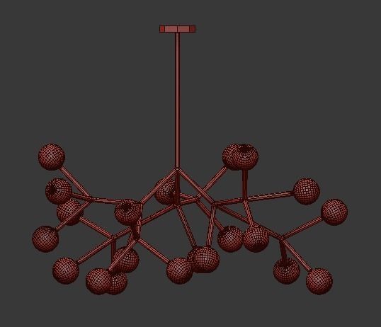 raze 2 chandelier with balls hanging from it 3D model_8