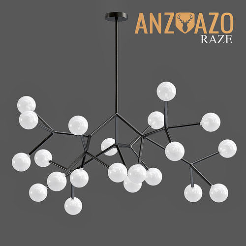 raze 2 chandelier with balls hanging from it 3D model
