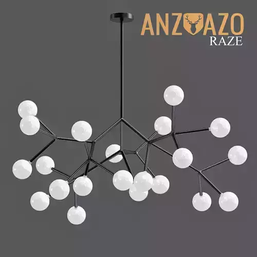 raze 2 chandelier with balls hanging from it 3D model