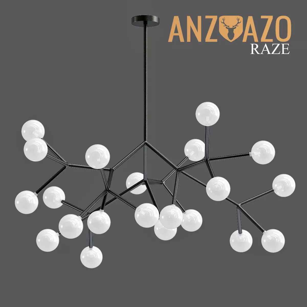 raze 2 chandelier with balls hanging from it 3D model_0