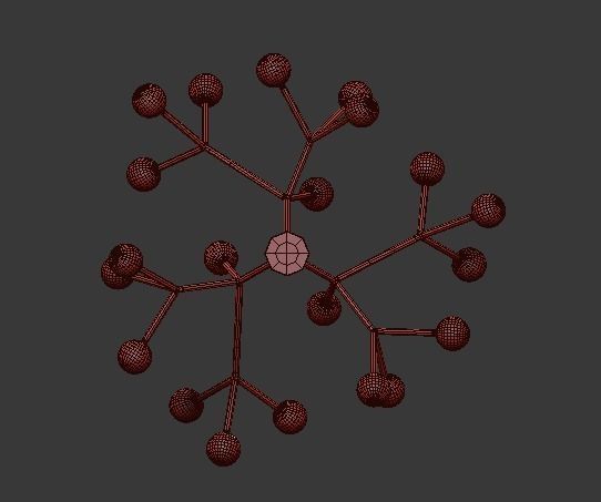 raze 2 chandelier with balls hanging from it 3D model_5