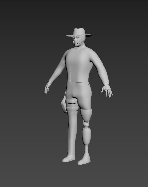 Man with prosthesis 3D model_12