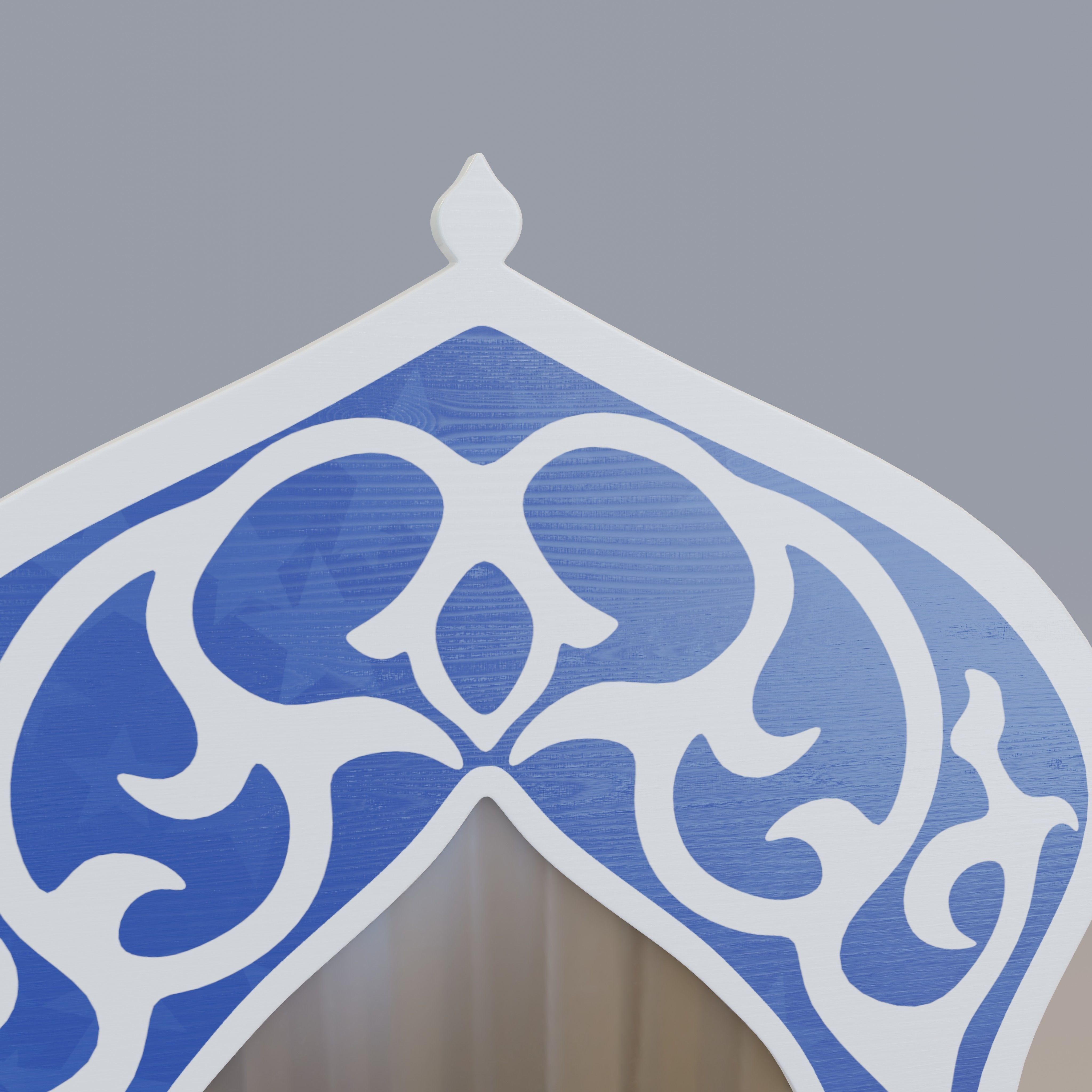 Moroccan hand painted mirror 3D model_3