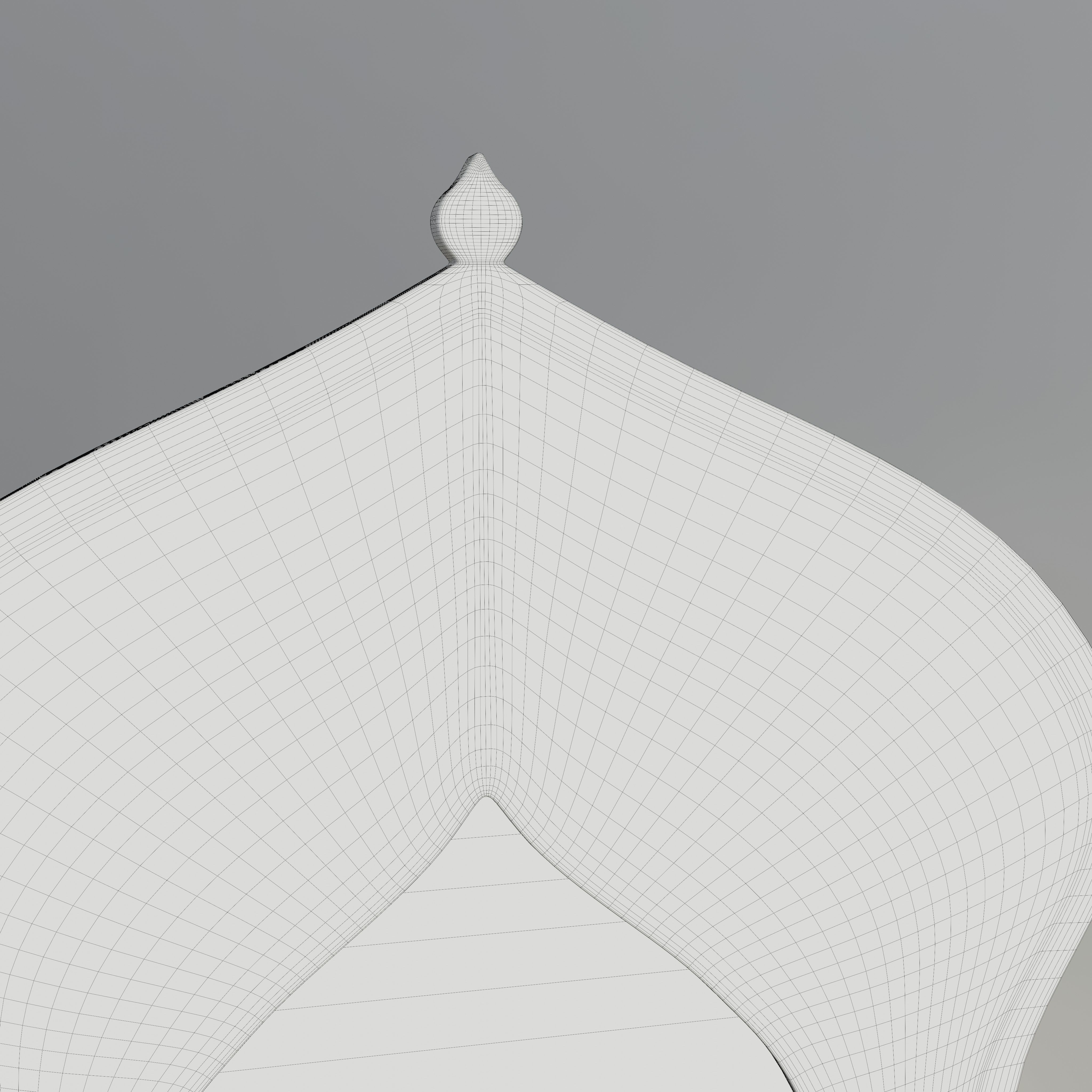 Moroccan hand painted mirror 3D model_8