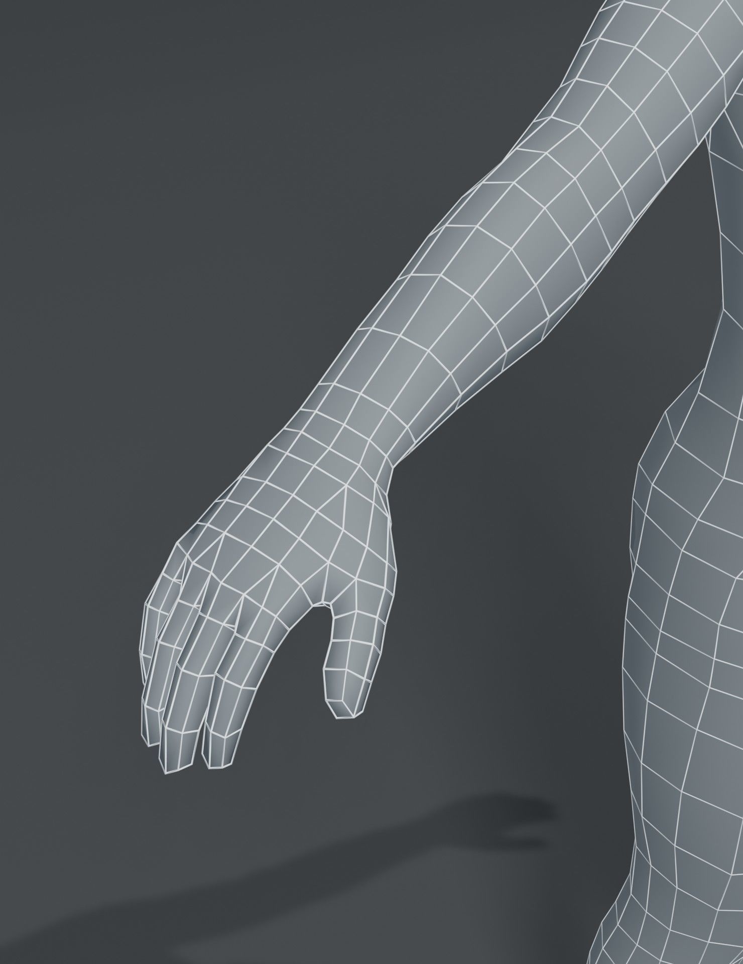 Boy Kid Child Body Base Mesh 3D Model Low-poly 3D model_12