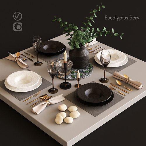 Serving with Eucalyptus 3D model