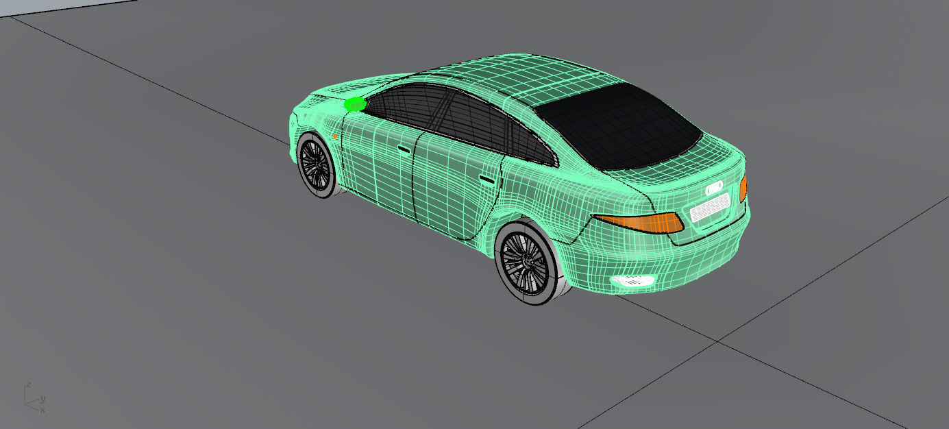 Audi-A6 car 3D model_4