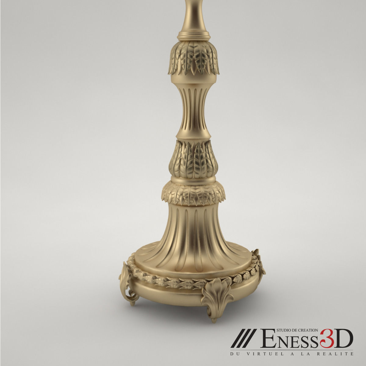 Pro - Floor Light Piantana Con Cristali 3D model_2