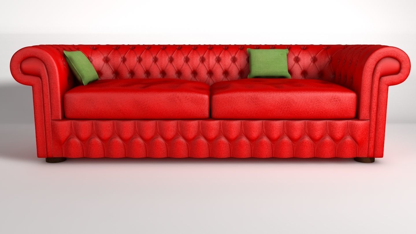 Chesterfield sofa 3D model_4