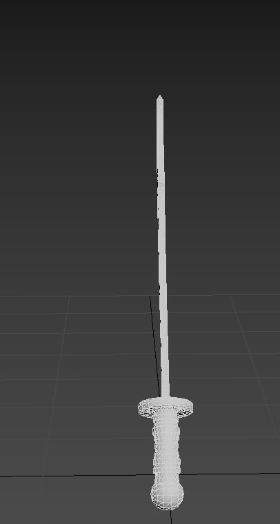 Semi-Realistic Scimitar Sword Free low-poly 3D model_3