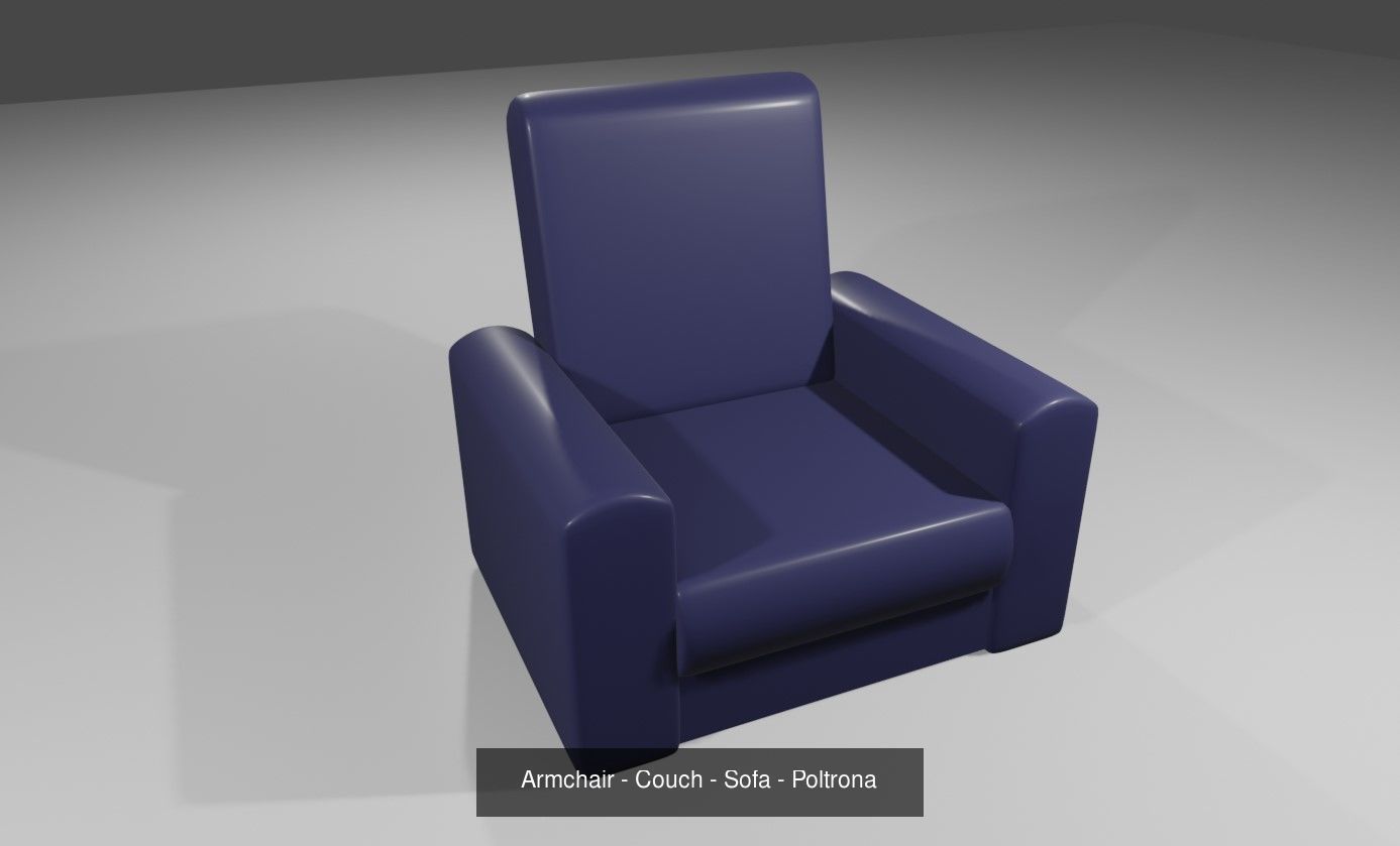 Couch Pack - Living Room 3D Model Collection_3