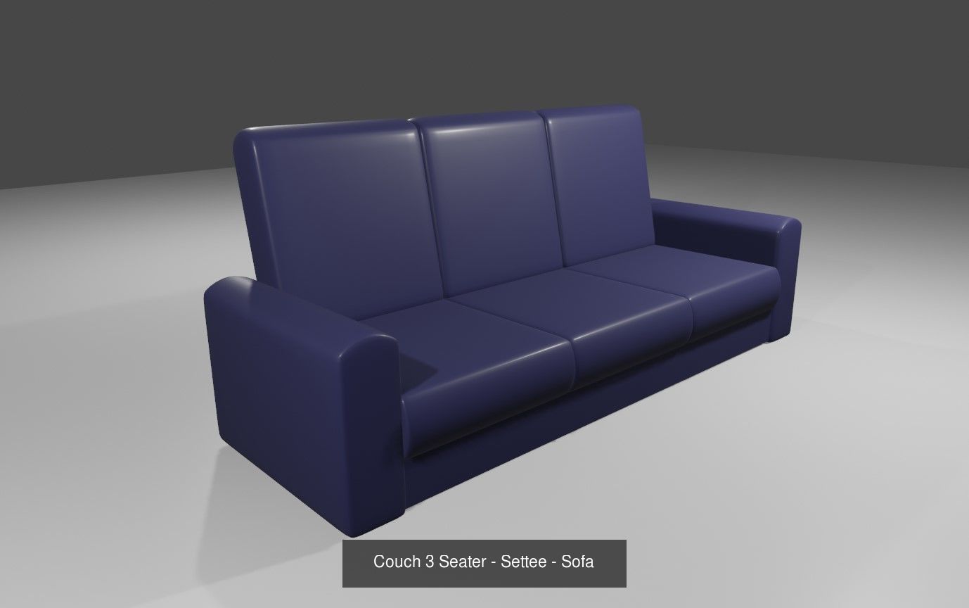 Couch Pack - Living Room 3D Model Collection_4