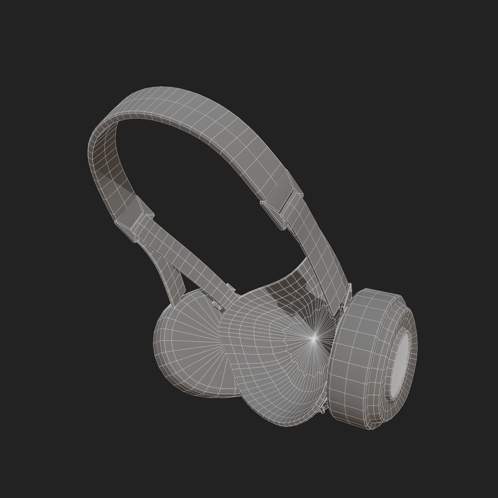 Gas mask helmet 3d model military combat fantasy cyborg armor  Low-poly 3D model_9