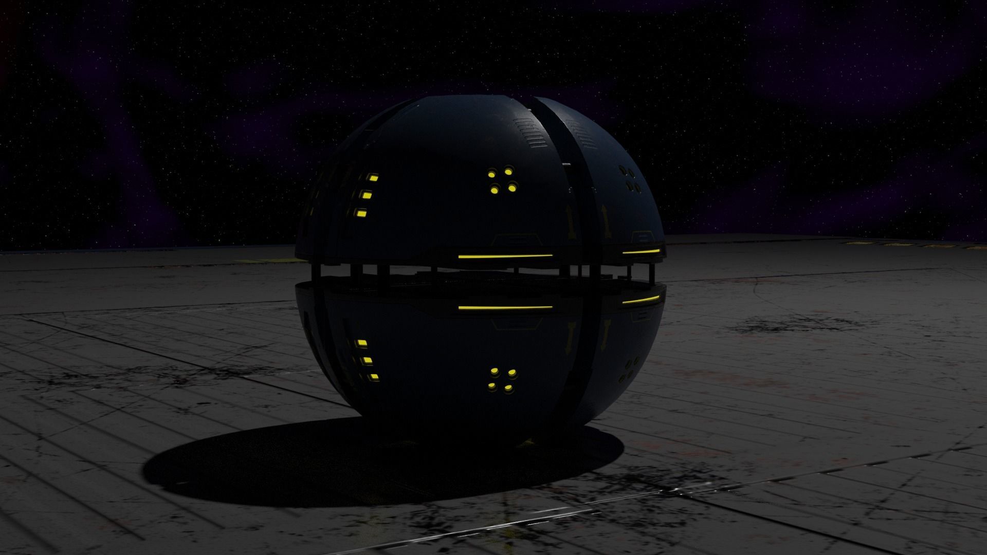 Old Y2J Hollow Sphere Low-poly 3D model_15