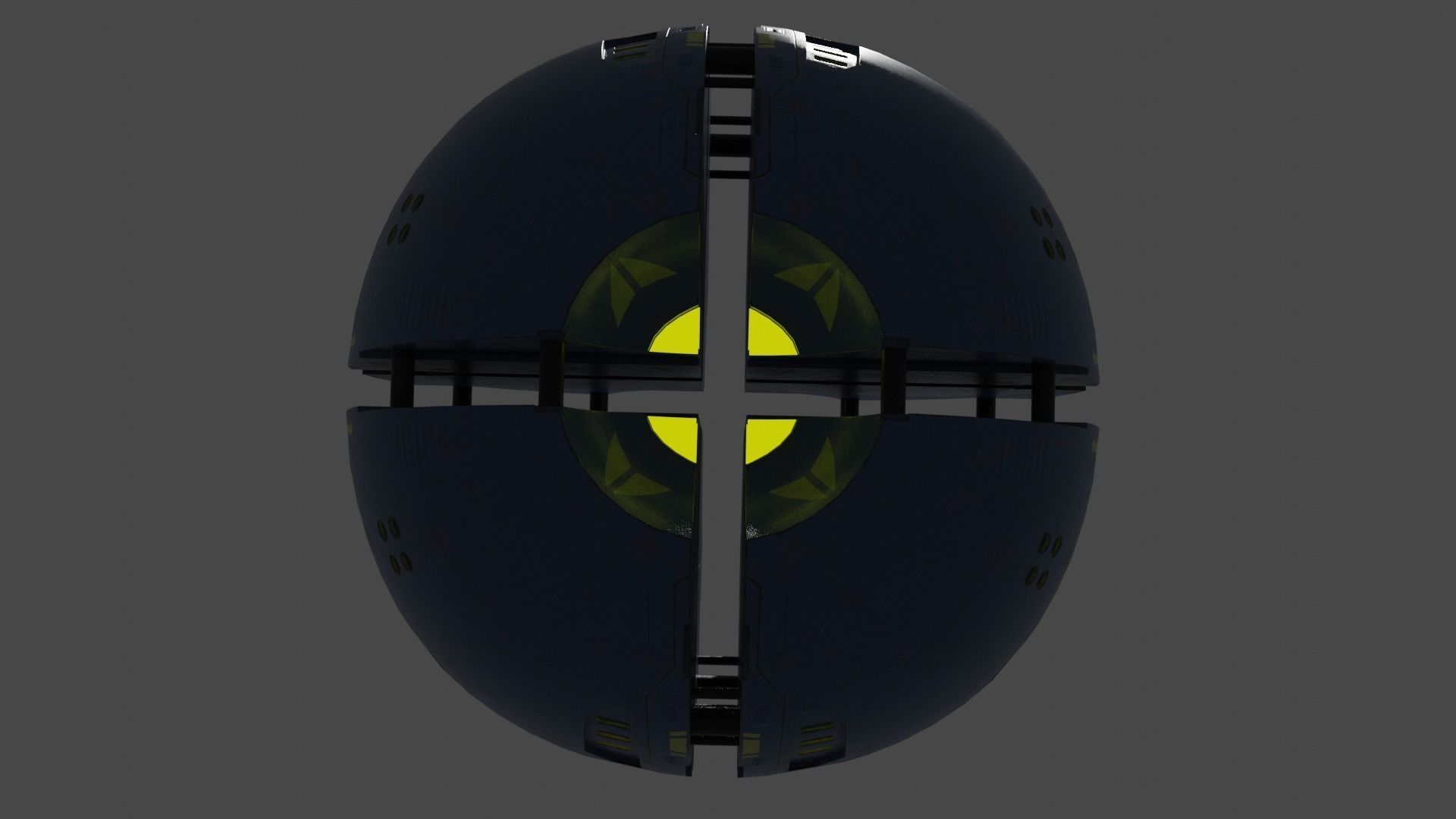 Old Y2J Hollow Sphere Low-poly 3D model_2