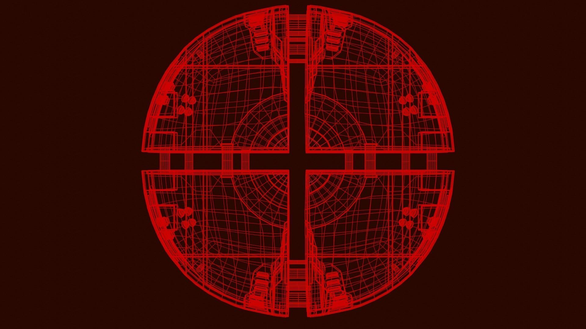 Old Y2J Hollow Sphere Low-poly 3D model_20