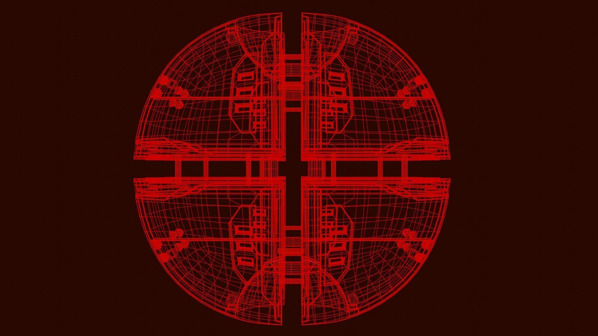 Old Y2J Hollow Sphere Low-poly 3D model_19