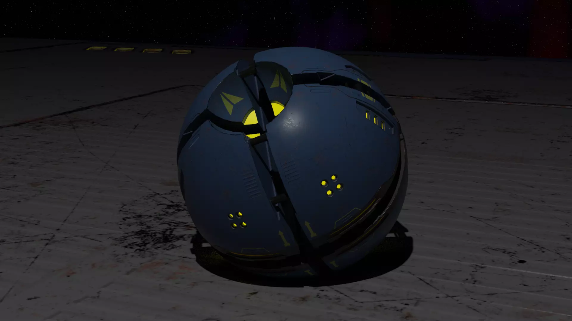 Old Y2J Hollow Sphere Low-poly 3D model_0