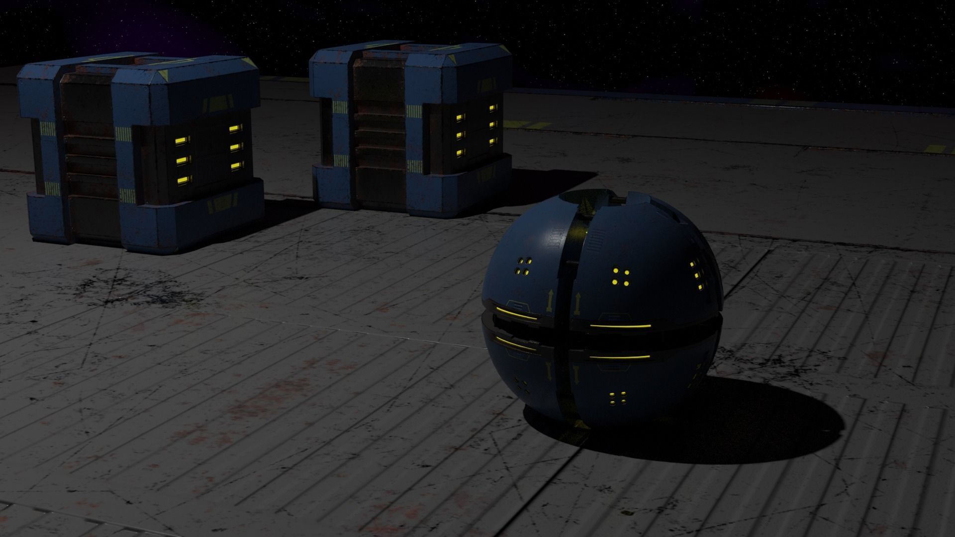 Old Y2J Hollow Sphere Low-poly 3D model_14