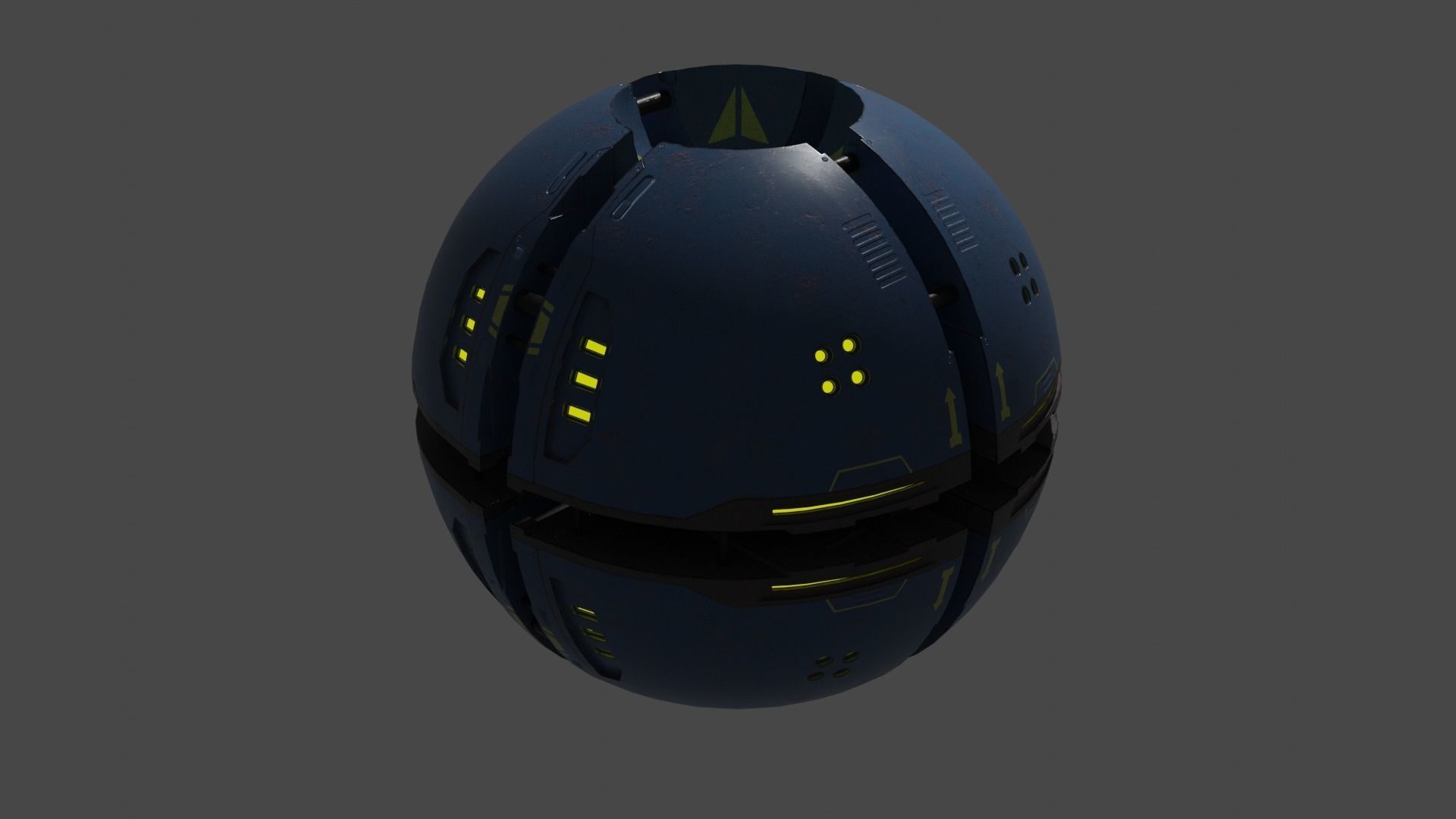 Old Y2J Hollow Sphere Low-poly 3D model_11