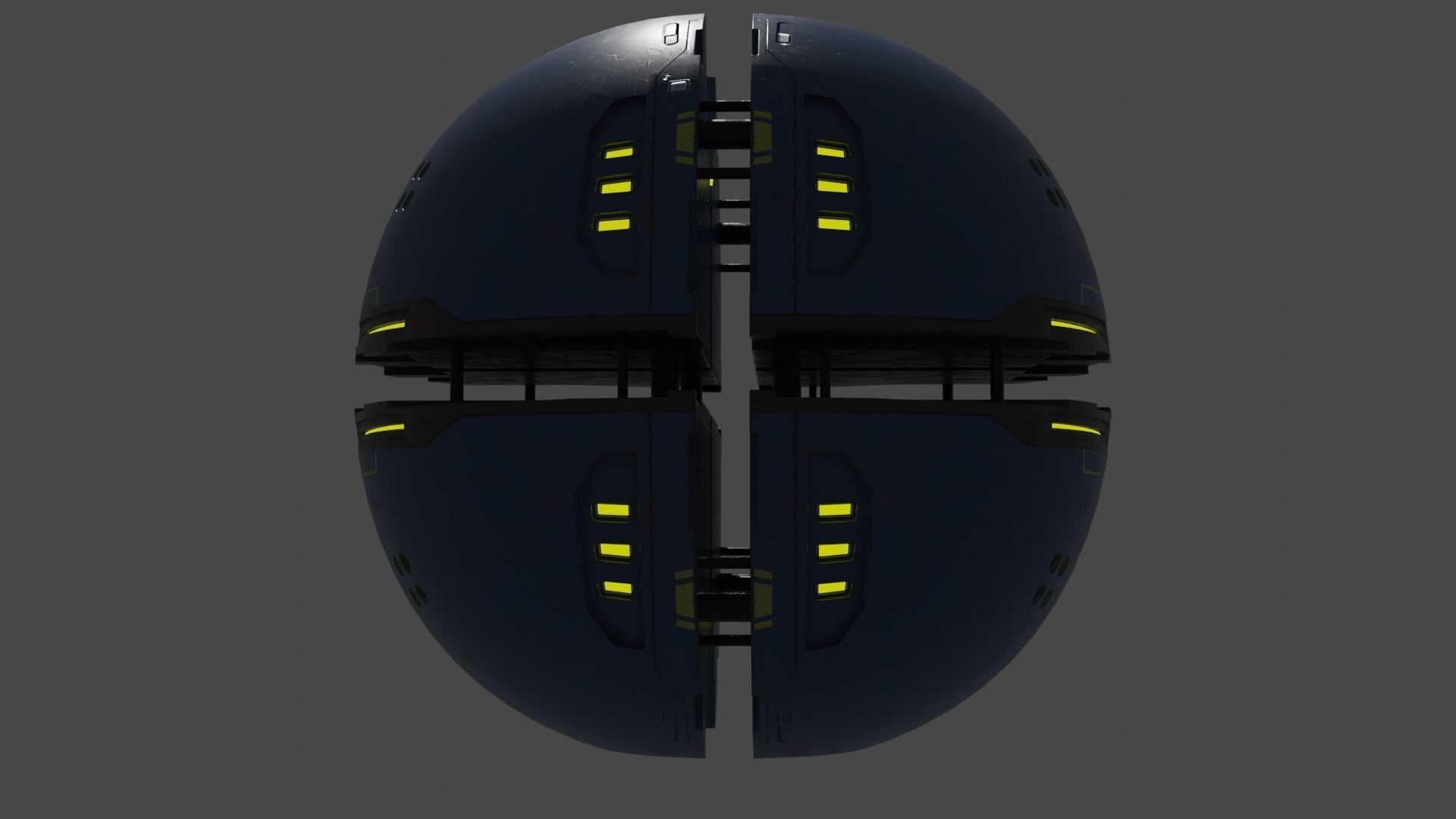 Old Y2J Hollow Sphere Low-poly 3D model_8