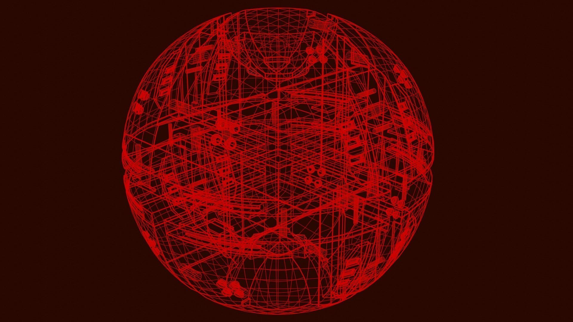 Old Y2J Hollow Sphere Low-poly 3D model_18