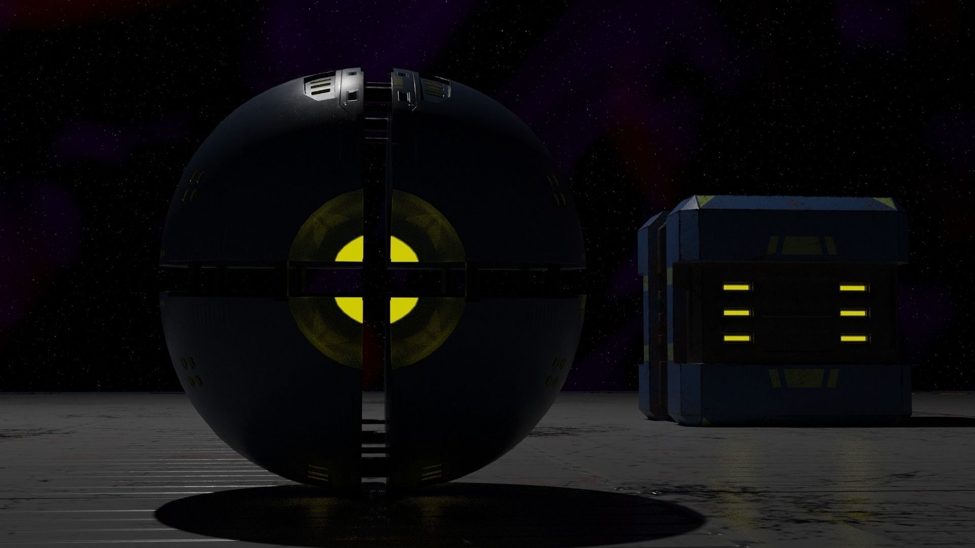 Old Y2J Hollow Sphere Low-poly 3D model_16