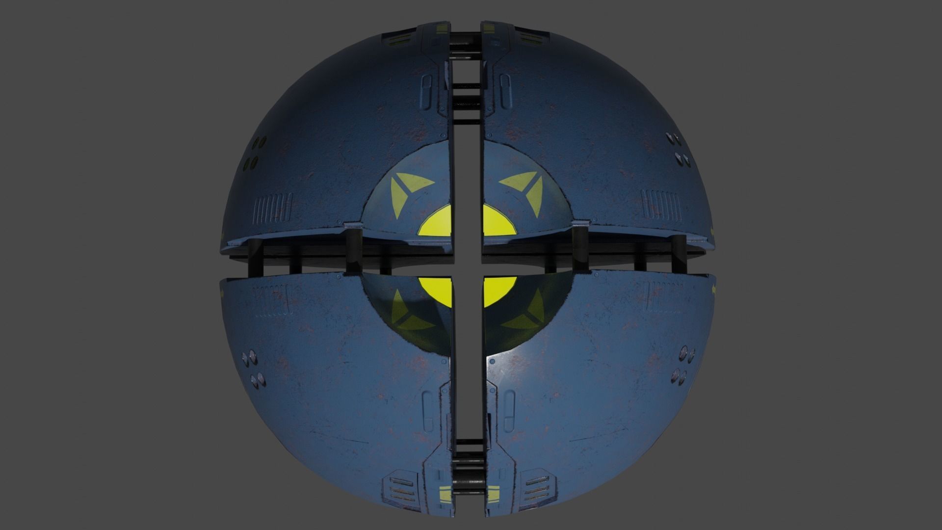 Old Y2J Hollow Sphere Low-poly 3D model_17