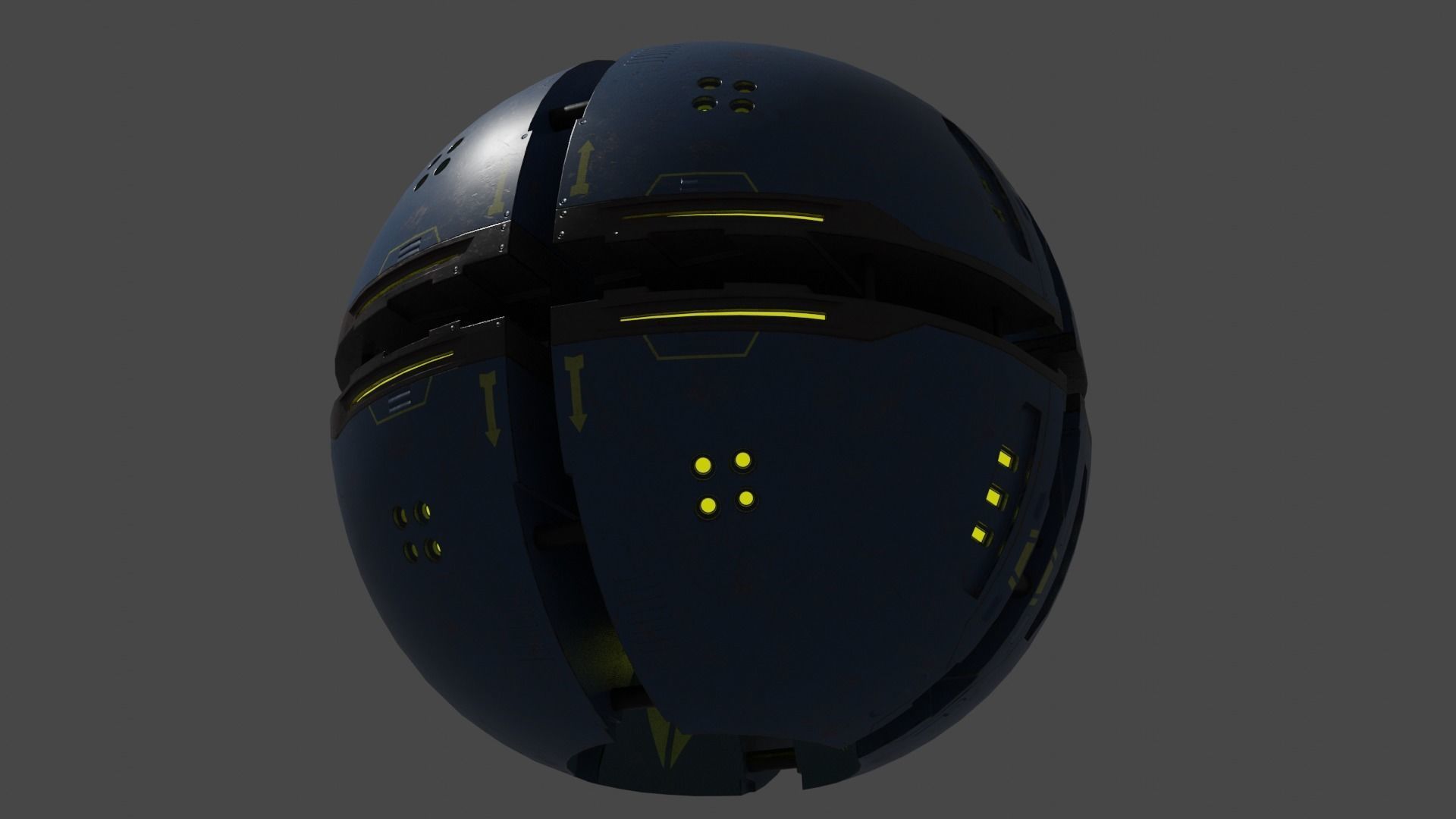 Old Y2J Hollow Sphere Low-poly 3D model_12