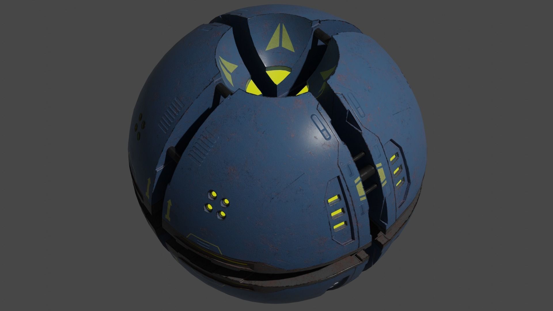 Old Y2J Hollow Sphere Low-poly 3D model_13