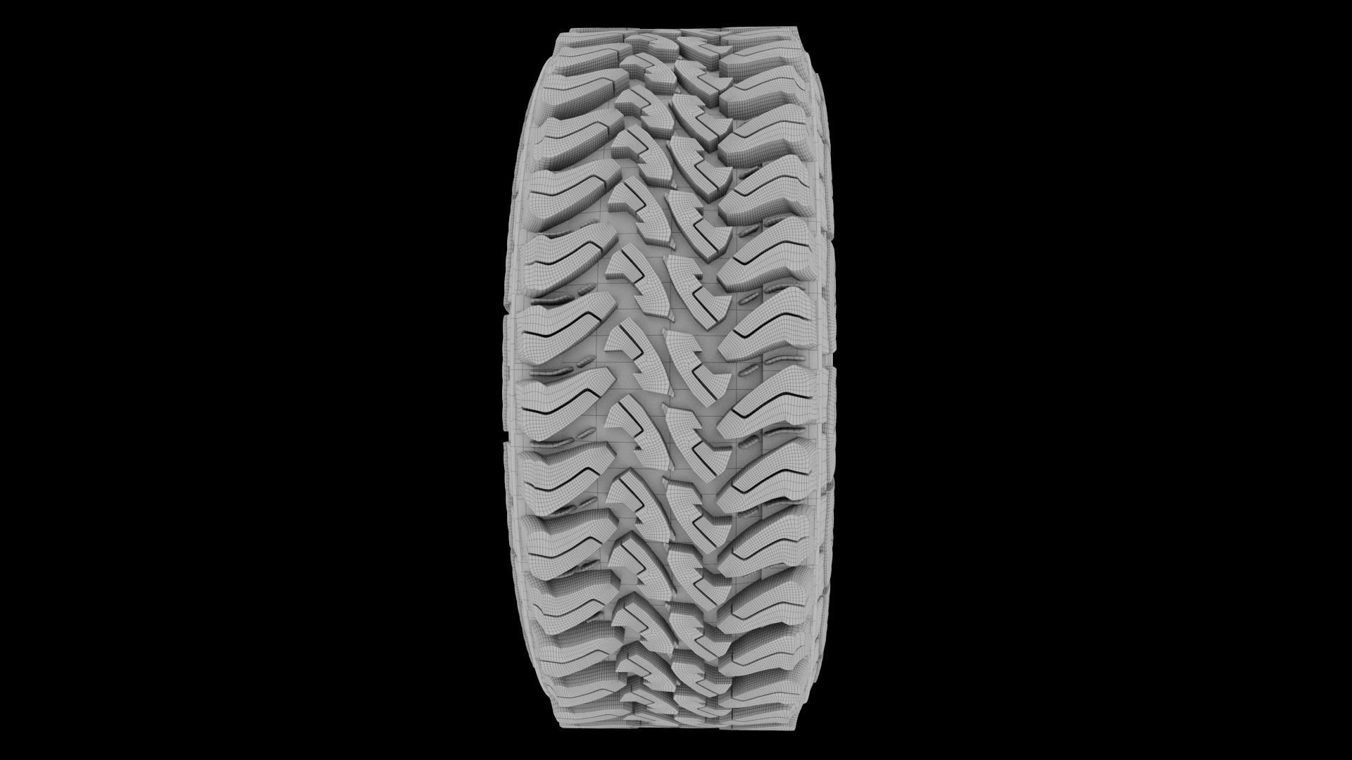 Full Tire Set - Toyo Open Country  TIRE and RIMS 3D print model_4