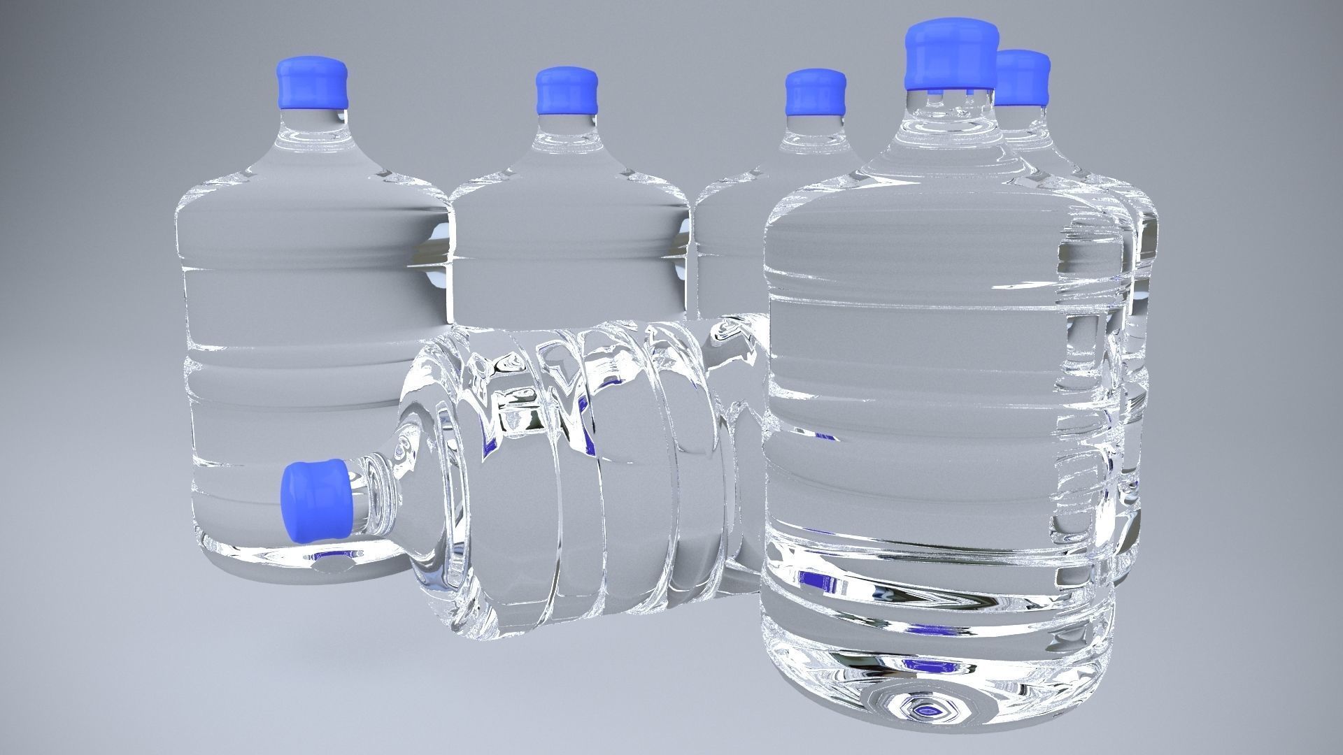 plastic Water bottle 15 liter Free 3D model_2