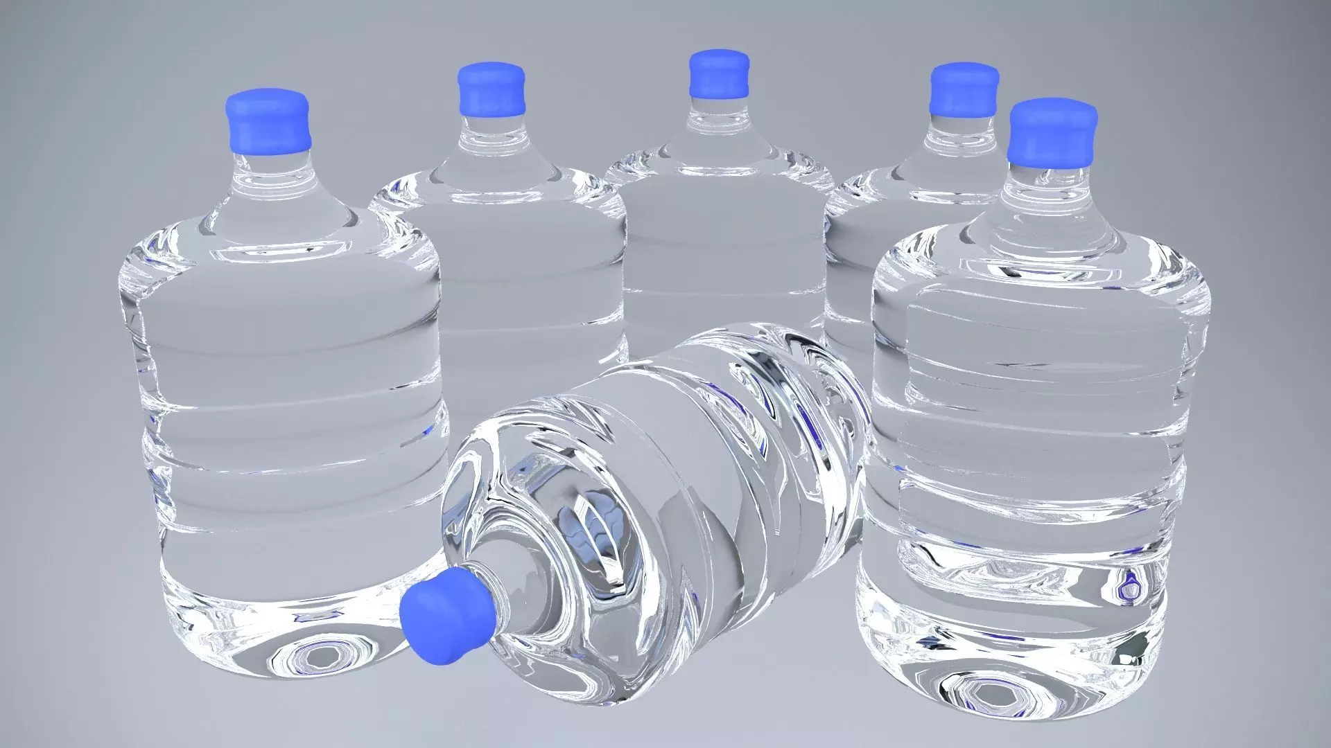 plastic Water bottle 15 liter Free 3D model_0