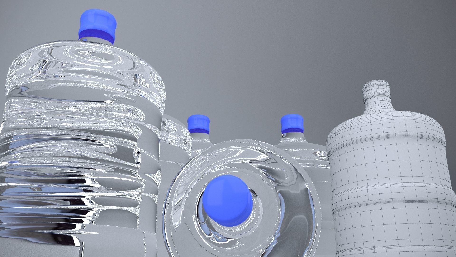 plastic Water bottle 15 liter Free 3D model_6