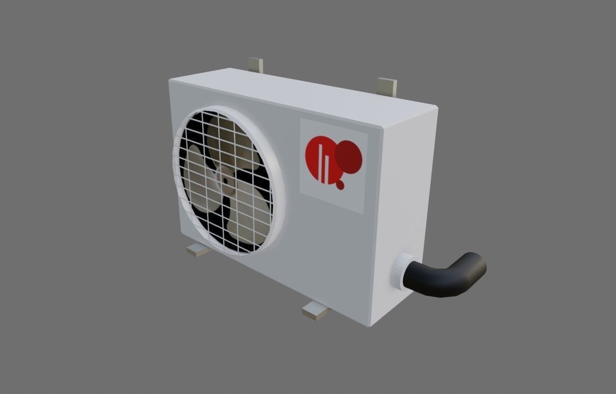 Air Conditioning - External - Ar Condicionado Low-poly 3D model_3