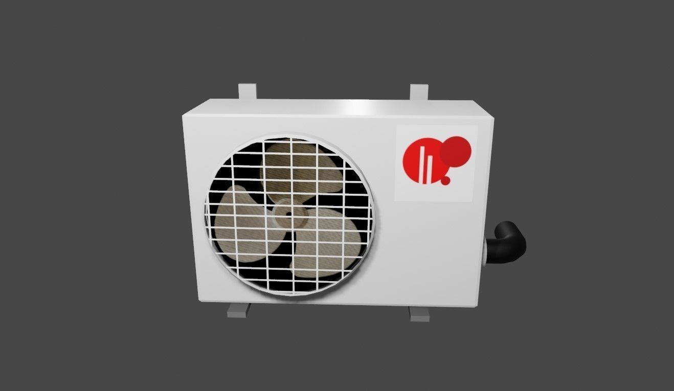 Air Conditioning - External - Ar Condicionado Low-poly 3D model_5