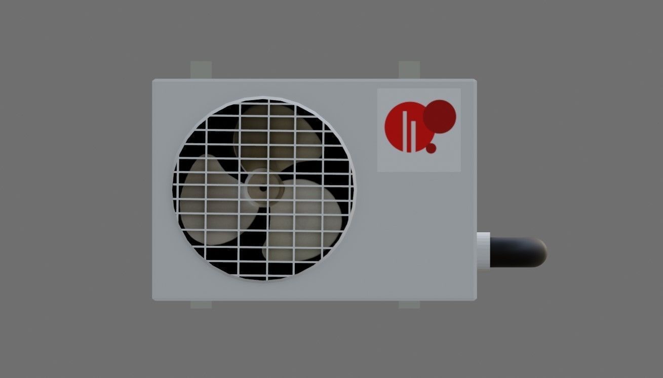 Air Conditioning - External - Ar Condicionado Low-poly 3D model_4