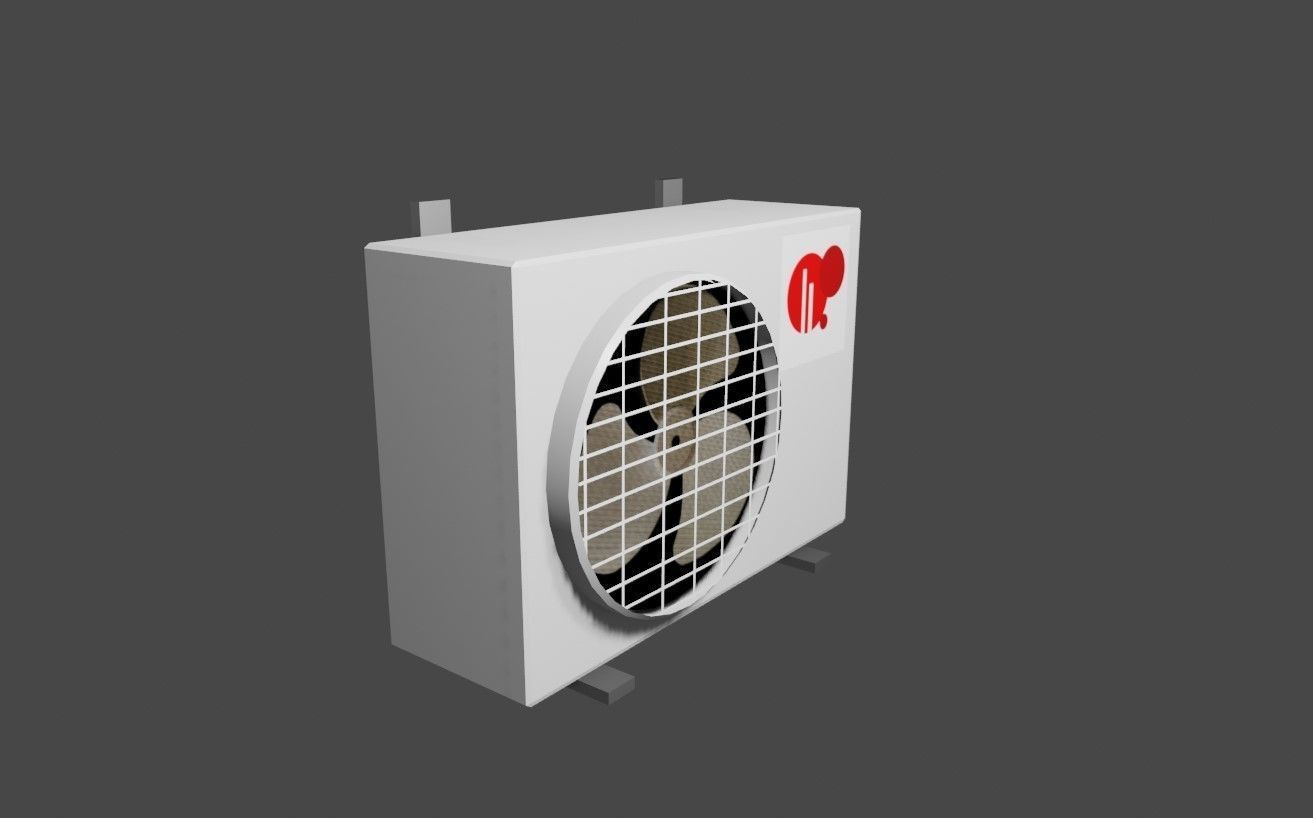 Air Conditioning - External - Ar Condicionado Low-poly 3D model_6