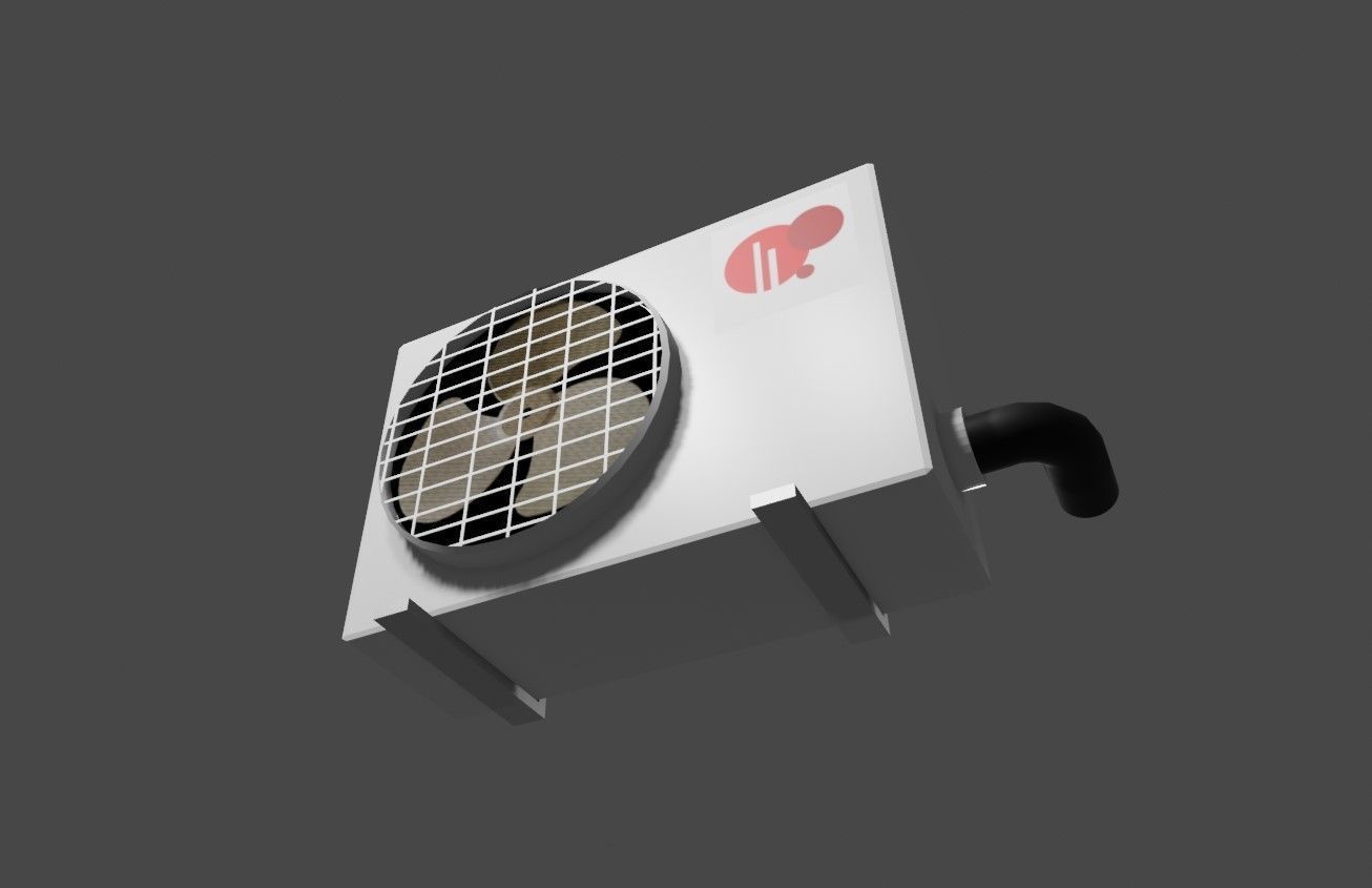 Air Conditioning - External - Ar Condicionado Low-poly 3D model_11