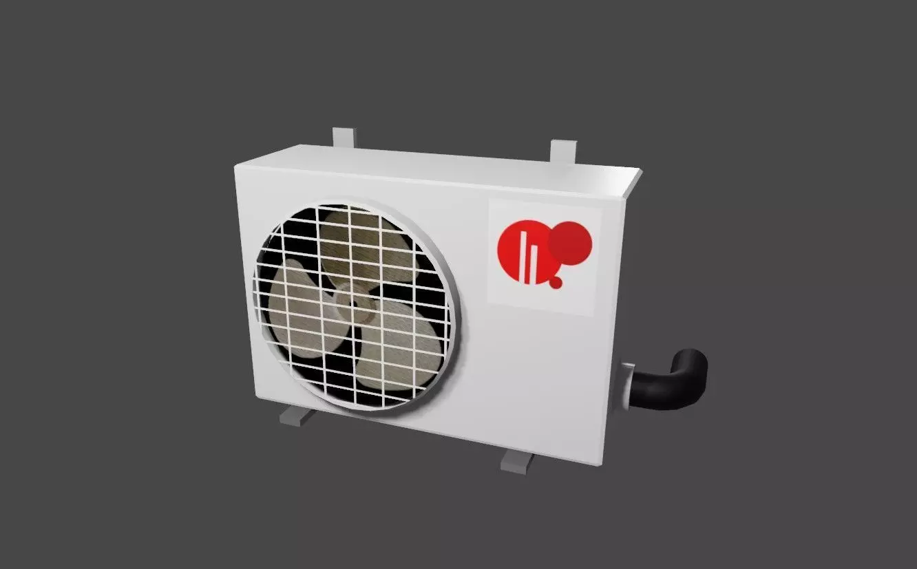 Air Conditioning - External - Ar Condicionado Low-poly 3D model_0